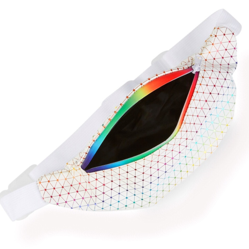 Rainbow pride geometric graphic fanny pack NWT